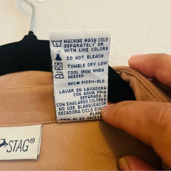 White Stag woman long sleeve button down top size L thick layering blouse casual - Picture 8 of 10